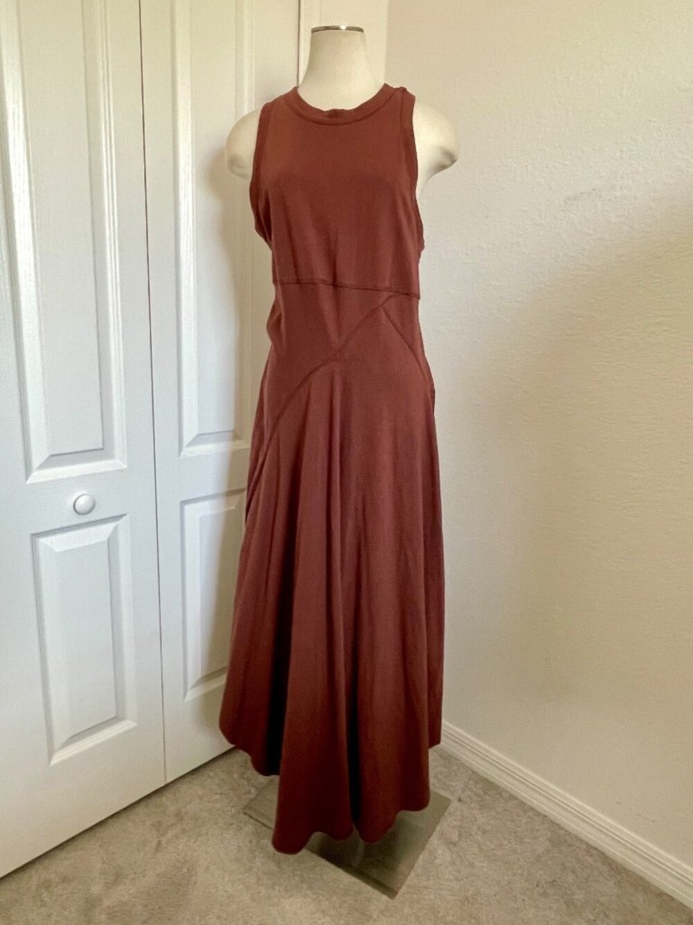 Free People Beach Main Street Midi Dress in Classic Brown Size XL - Picture 5 of 14